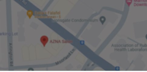 Map of AZNA Salon Bethesda, 7700 Old Georgetown Rd #100, Bethesda MD